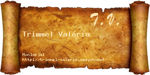 Trimmel Valéria névjegykártya